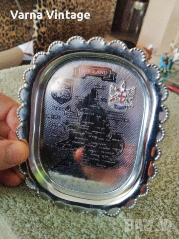 Красив метален пепелник. Англия., снимка 7 - Антикварни и старинни предмети - 44651398