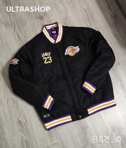 Оригинално мъжко бомбър яке Primark x LA Lakers NBA x LeBron James XL
