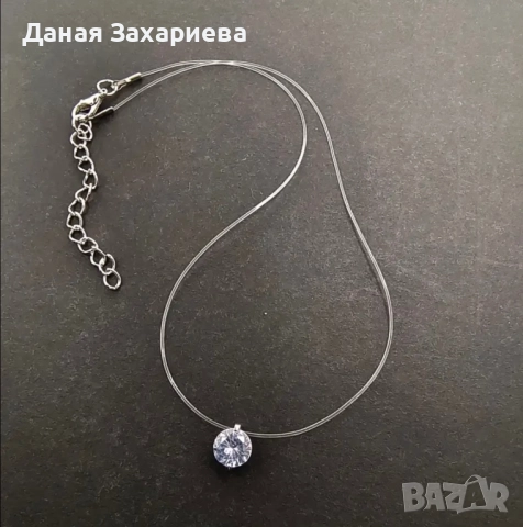 Обеци и колиета с камък Swarovski , снимка 2 - Колиета, медальони, синджири - 52633383