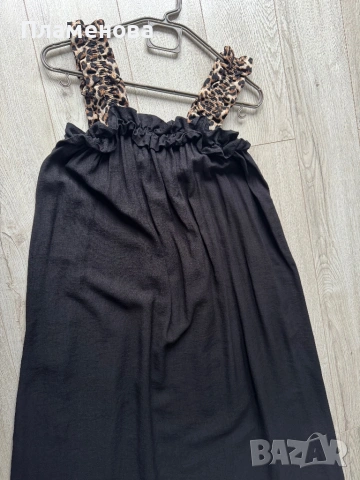 Дамска дълга рокля с тигров принт на презрамките, снимка 3 - Рокли - 53581736