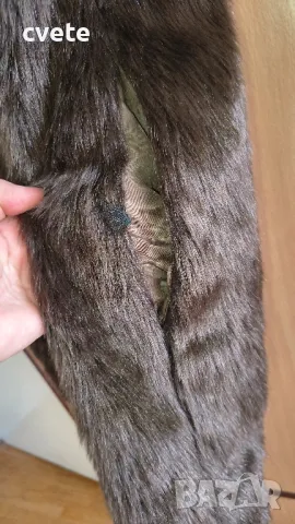 Дамски дълъг елек с косъм, снимка 4 - Елеци - 49492387