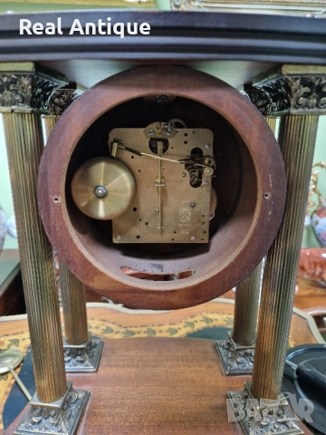 Прекрасен антикварен немски каминен часовник , снимка 9 - Антикварни и старинни предмети - 51951670