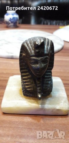 Тутанкамон-бронзова статуетка, снимка 3 - Антикварни и старинни предмети - 35971480