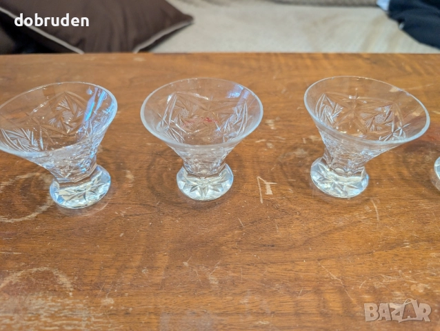 Кристални чаши за ликьор сервиз 6бр., снимка 3 - Чаши - 52311381