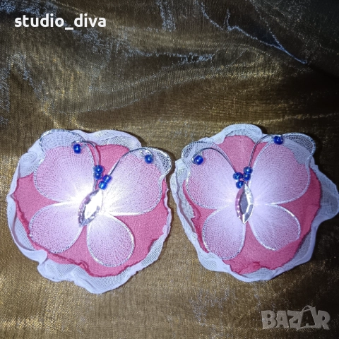 Обеци цветя, снимка 3 - Обеци - 52284383