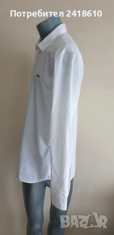 Lacoste Slim Fit Mens Size - 41 /16/ M НОВО! ОРИГИНАЛ! Мъжка Риза!, снимка 10 - Ризи - 53601328