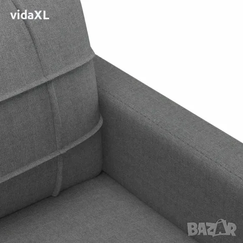 vidaXL 2-местен диван, тъмносив, 140 см, плат, снимка 6 - Дивани и мека мебел - 56147313