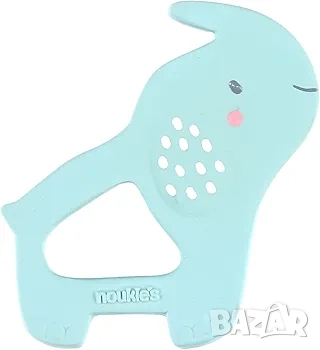 Зъбен пръстен/ гризалка за никнене на зъби Слон от Noukie's с цвят мента, снимка 4 - Дрънкалки и чесалки - 52907825