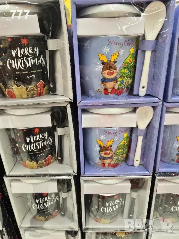 коледни чаши с лъжички , снимка 4 - Чаши - 48247635