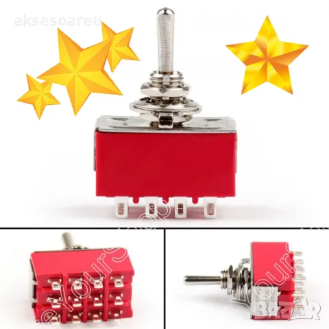 Нов качествен Ключ Превключвател с 12 крачета с 2 положения на превключване ON / ON 5A / 125VAC 2A /, снимка 11 - Аксесоари и консумативи - 49314906