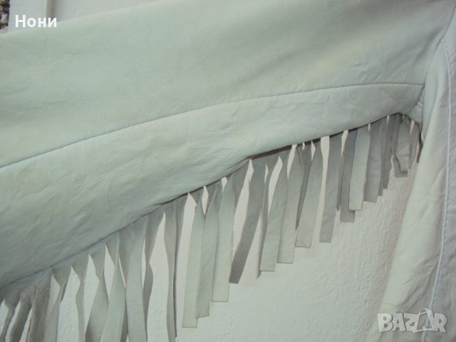 Кожено яке в комбинация с дънкови ревери и каубойски мотив, снимка 4 - Якета - 39350983