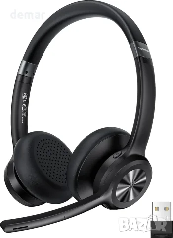 TechRise Bluetooth 5.2 слушалка с микрофон и 50 часа работа