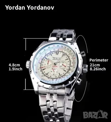 Луксозен механичен самонавиващ часовник, снимка 3 - Мъжки - 56001703