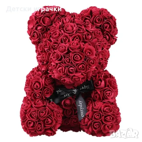 Мече от рози в подаръчна кутия 25см 40см, BG Rose Bear, снимка 9 - Подаръци за жени - 50344916