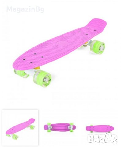 СКЕЙТБОРД SPICE LED 22" РОЗОВ Пени Борд Пениборд , снимка 1
