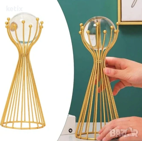 Елегантна декорация за дома с кристален глобус, снимка 2 - Декорация за дома - 53796261