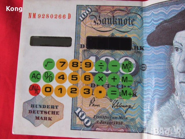 Дойче марки 100 Германски марки емисия 1970 г Калкулатор Банкнота Евро Калкулатор Кореком сувенир, снимка 4 - Антикварни и старинни предмети - 53062253
