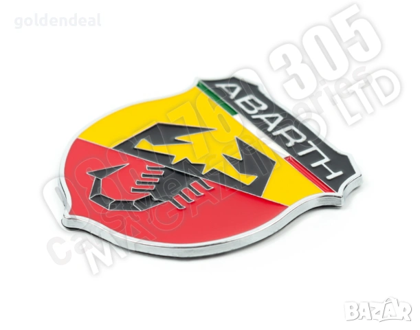 Метална Емблема за калник Фиат Абарт Скорпион Цветен Емайл Fiat Abarth, снимка 5 - Аксесоари и консумативи - 53752356