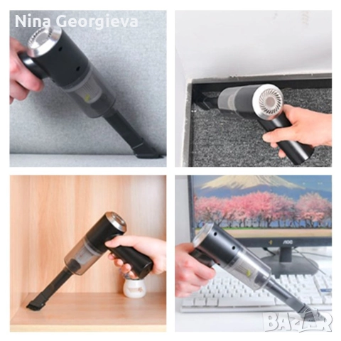 Компактна безжична прохусмокачка за дома и автомобила, снимка 9 - Аксесоари и консумативи - 52853406