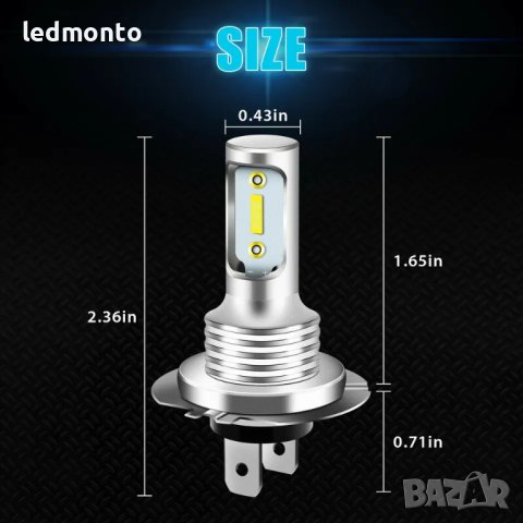 🔦🚗 Продаваме LED крушки H7 Mini - Изключително качествени и ярки крушки, снимка 3 - Части - 41387368
