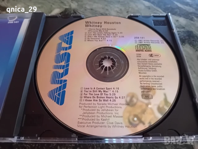 Withney Houston - Whitney, снимка 3 - CD дискове - 50617135
