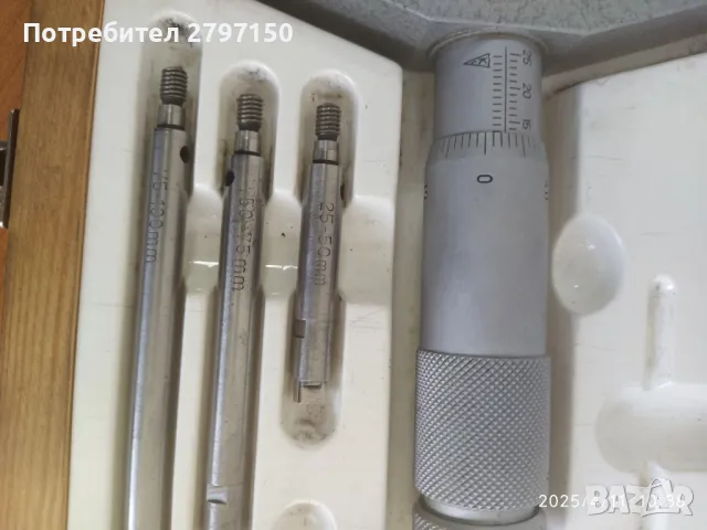 Микрометър дълбокомер 0-100 мм., снимка 6 - Други инструменти - 49859501