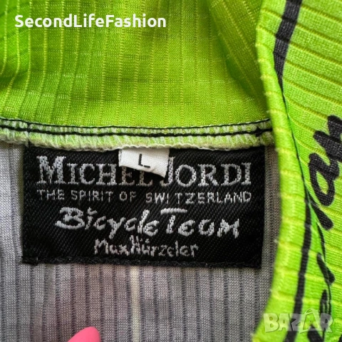 Мъжка колоездачна фланелка Michel Jordi Bicycle Team Max Hürzeler, размер L, вело тениска , снимка 2 - Спортни дрехи, екипи - 53278567