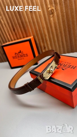 HERMES 💎 Естествена Кожа💎Дамски Колани, снимка 5 - Колани - 53784331