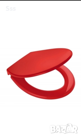 Червен капак за тоалетна чиния 