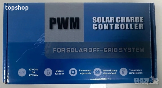 НОВ NUOFUWEI 20A PWM соларен контролер, 12V-48V автоматичен, 4 USB порта, алуминиева сплав..., снимка 4 - Друга електроника - 51572474