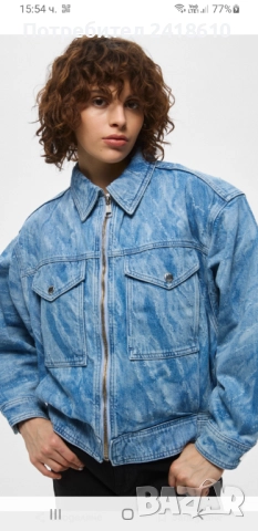 Hugo Boss  C_Bomber Trucker Oversize Womens Jacket Size XL  НОВО! ОРИГИНАЛ! Дамско Дънково Яке!