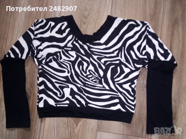 Къса дамска блуза, снимка 3 - Блузи с дълъг ръкав и пуловери - 40975626