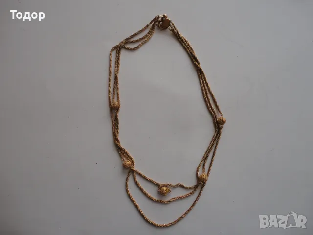 Невероятно позлатено колие 5, снимка 4 - Колиета, медальони, синджири - 47423922