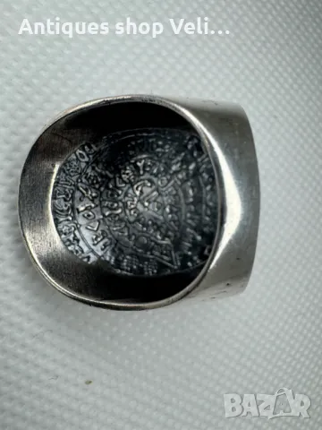 Гръцки сребърен пръстен с дискът на Фестос №6225 , снимка 5 - Пръстени - 48295027