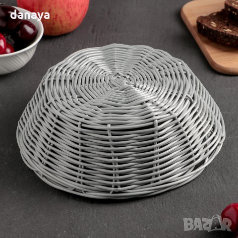 2705 Пластмасов кръгъл панер за хляб и плодове, 21см, снимка 3 - Аксесоари за кухня - 35669500