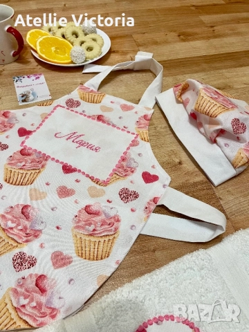 Детски готварски комплект от шапка и престилка , снимка 3 - Други - 52408849