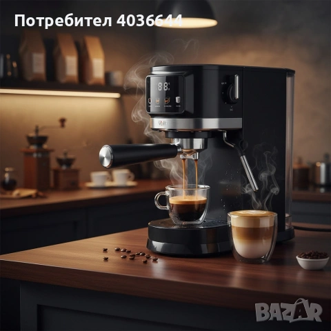 Еспресо машина Oliver Voltz OV51171O, 1575 W, 20 бара, Крема диск, LED дисплей, снимка 5 - Кафемашини - 53597141