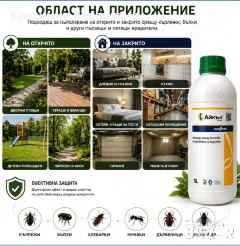 Айкън 10КС Мощен инсектицид, снимка 4 - Градинска техника - 56224704