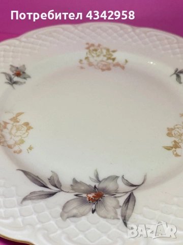 Рядьк винтидж комплект C.T. Tielsch Altwasser (1932-1935 г.) - фин немски порцелан., снимка 6 - Антикварни и старинни предмети - 53689159