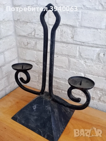 Стар свещник от ковано желязо колекция, снимка 5 - Декорация за дома - 50646667