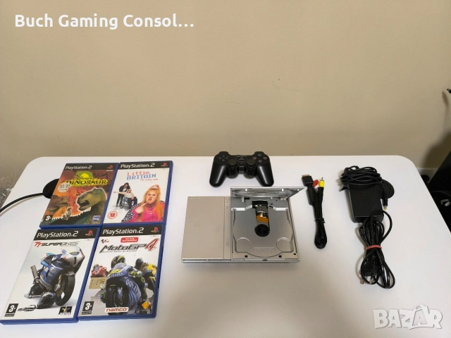 Playstation 2 Slim Silver в перфектно състояние!
