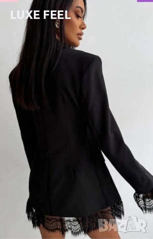 ✨Дамски Сака с Дантела, снимка 4 - Сака - 53498385