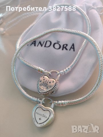 Сребърни гривни с печат Pandora , снимка 1 - Гривни - 42433617