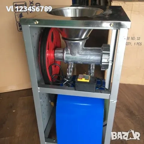 Алуминиева месомелачка №32+стойка с плот и фуния на колела +мотор 2,2 kW, снимка 8 - Месомелачки - 53817391