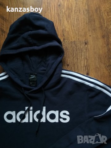 adidas Essential 3 Stripe Hoodie - страхотно мъжко горнище , снимка 3 - Спортни дрехи, екипи - 38902648