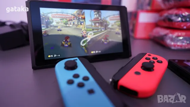 Nintendo Switch V2 -  като нова, с поставен чип, 264GB и 32 игри, снимка 2 - Nintendo конзоли - 48332468