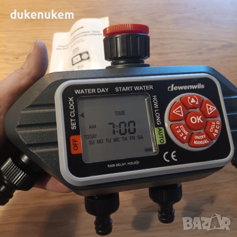 Програматор за напояване, таймер, 4 изхода, 16 индивидуални програми, снимка 10 - Напояване - 52711169