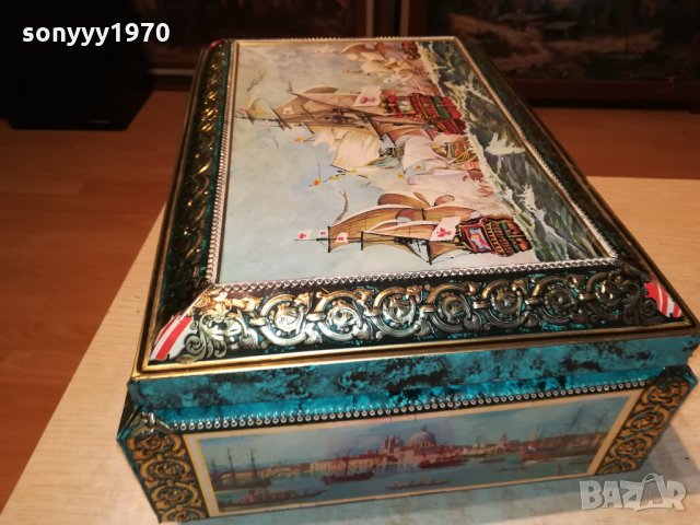 ФРЕГАТИ-КОРАБИ-МЕТАЛНА КУТИЯ ОТ ФРАНЦИЯ 1302221809, снимка 5 - Антикварни и старинни предмети - 35776244
