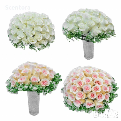 Елегантен букет от изкуствени рози