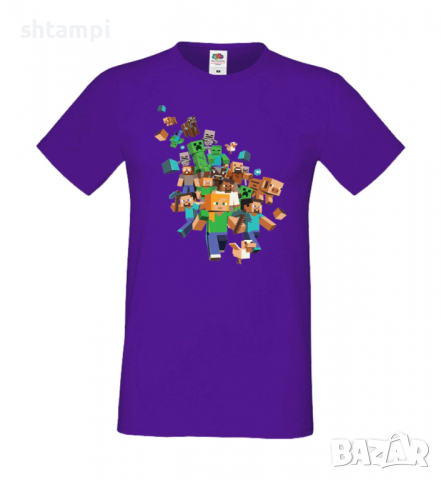 Мъжка тениска майнкрафт Minecraft 3,Minecraft,Игра,Забавление,подарък,Изненада,Рожден Ден., снимка 14 - Тениски - 36495038